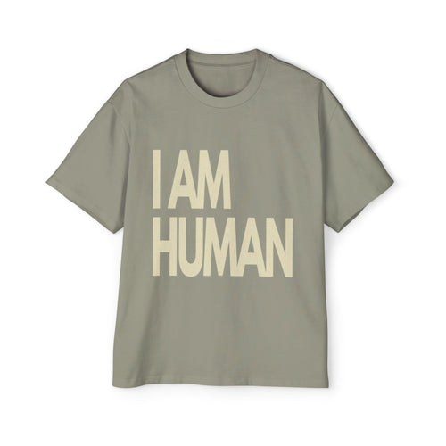 "I AM HUMAN" Men's Heavy Oversized Tee